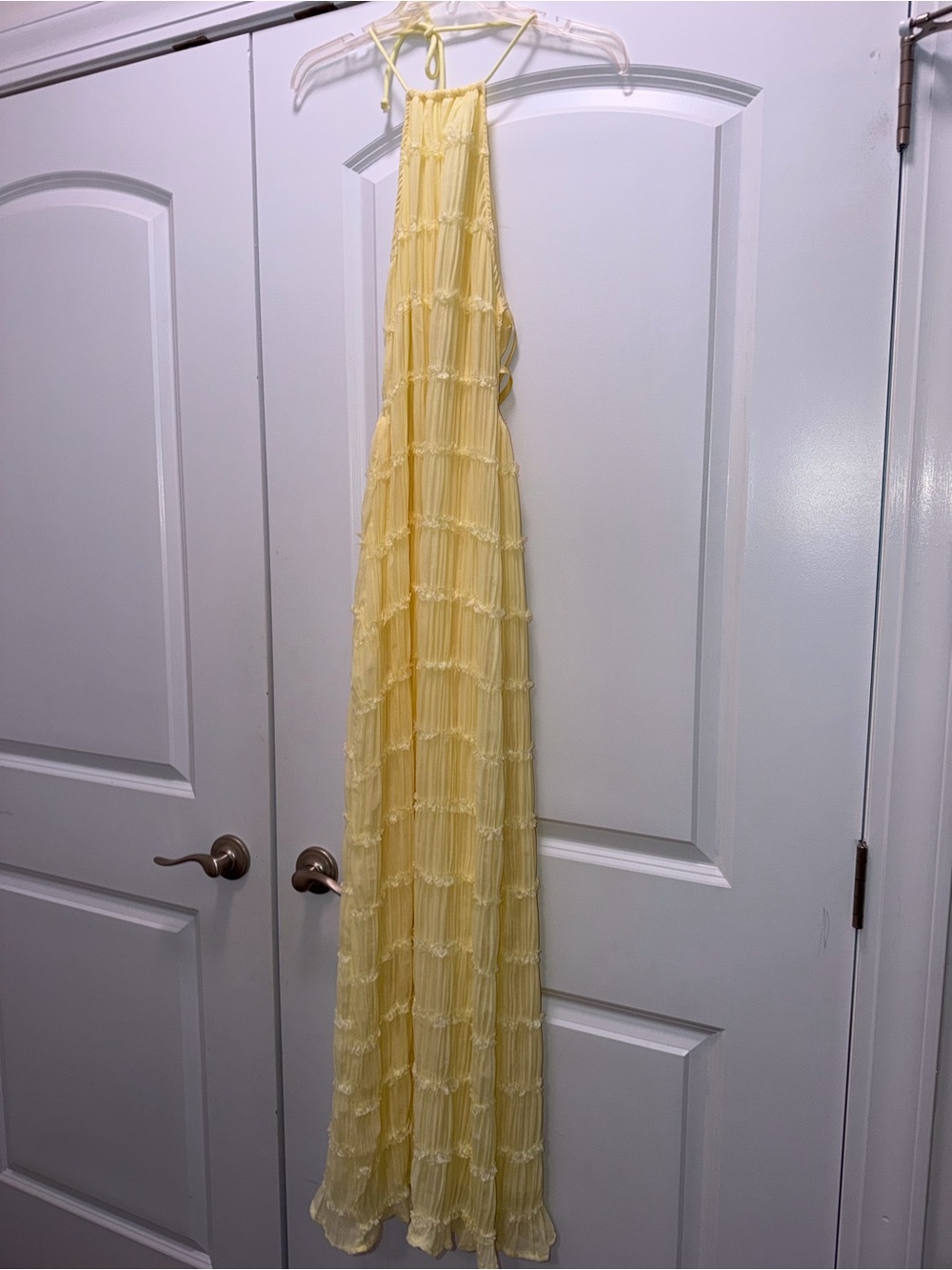 Peppermayo Butter Yellow Textured Maxi Dress - Picture 5 of 7
